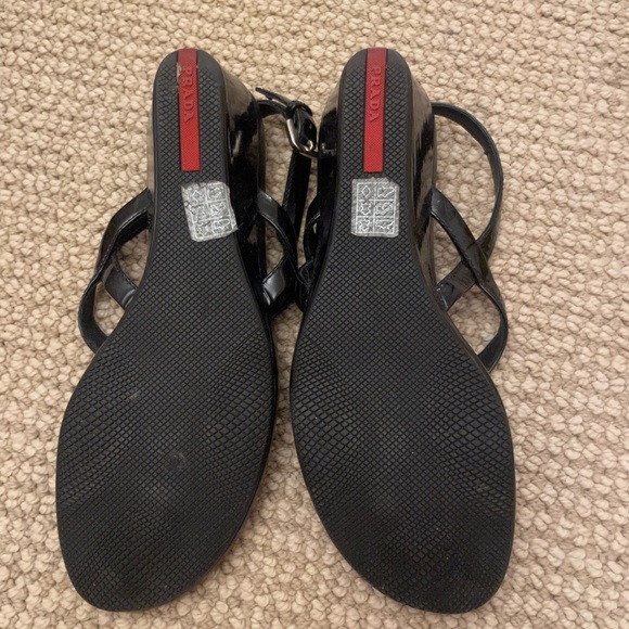 Black Vintage Prada Wedges - Picture 3 of 3